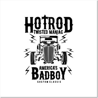 Hotrod Twisted Maniac America's Badboy Custom Classic Posters and Art